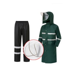 SKRT009  製造反光連帽雨褸 大帽簷 加長款帶褲套裝 雨衣製衣廠  工程雨衣   黑色暴雨 SKRT009  製造反光連帽雨褸 大帽簷 加長款帶褲套裝 雨衣製衣廠  工程雨衣   黑色暴雨